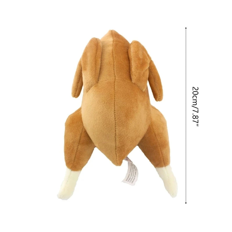 Stuffed Roasted Turkey Plush Squeaky Dog Toy