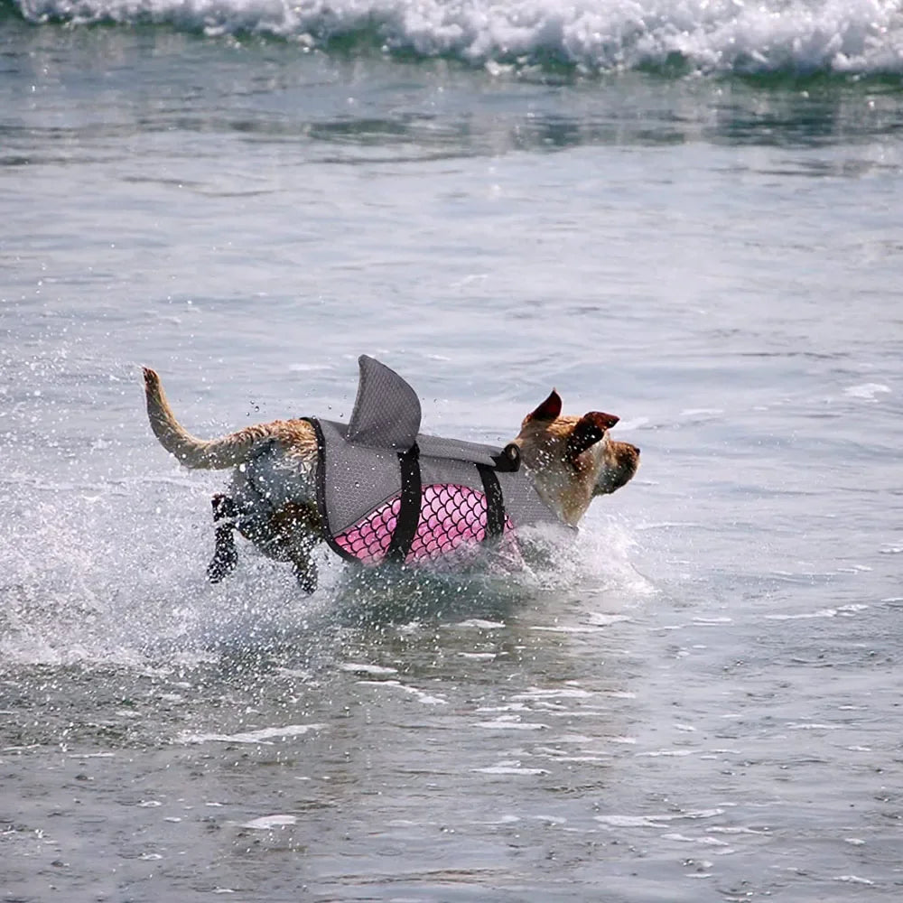 Shark Pets Adjustable Rip-Stop Dog Life Vest