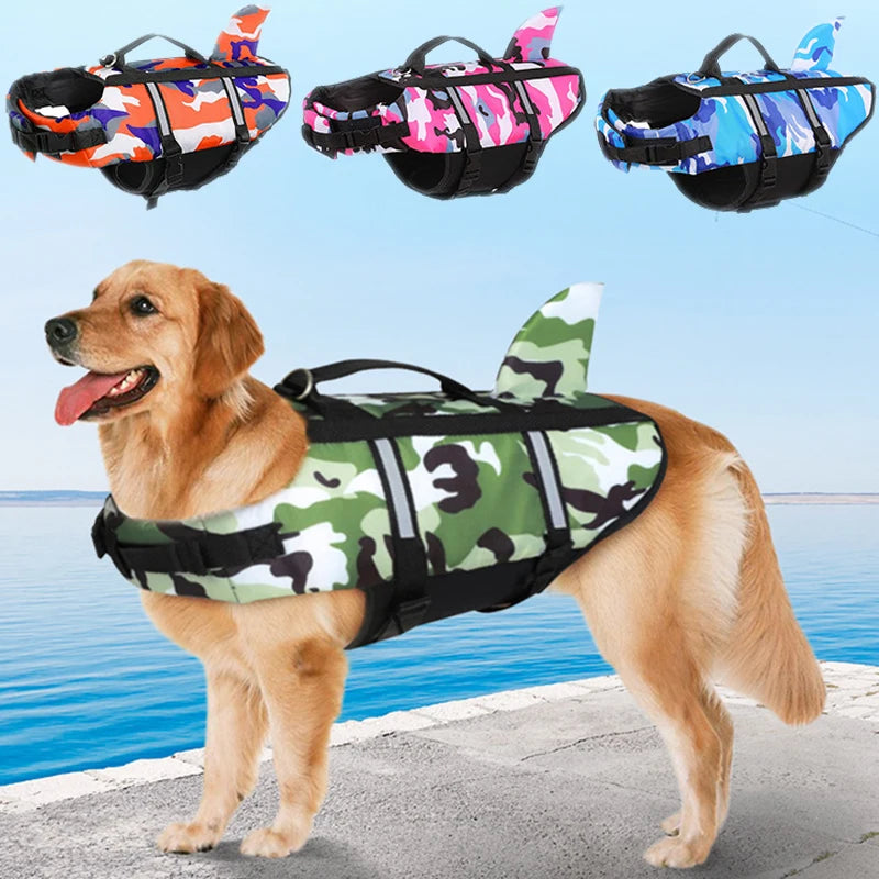 High Performance Shark Fin Design Dog Life Jacket