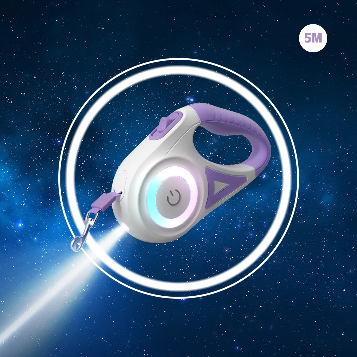 Versatile LED Retractable Lighted Leash