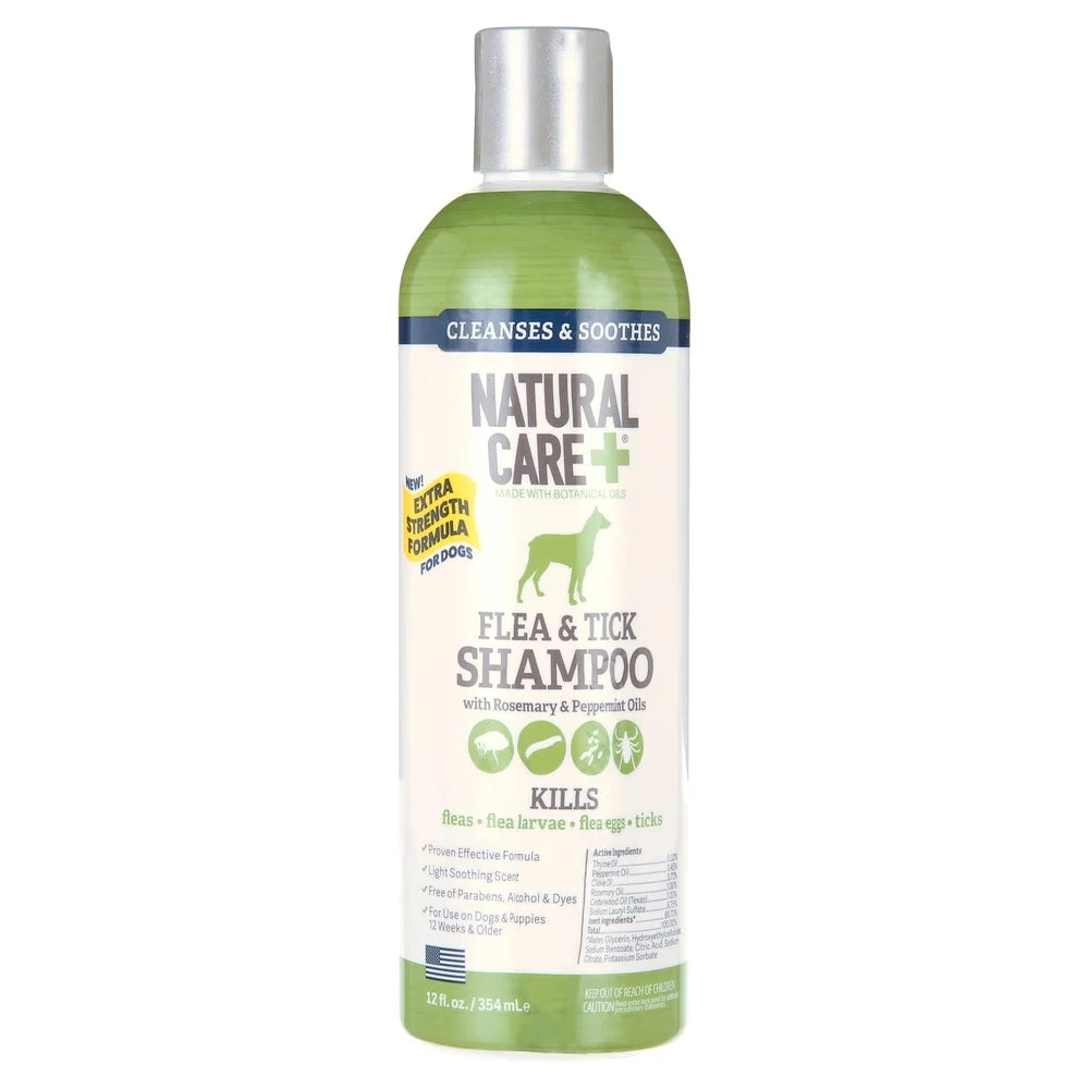 Peppermint Scent Extra Strength Natural Flea & Tick Dog Shampoo