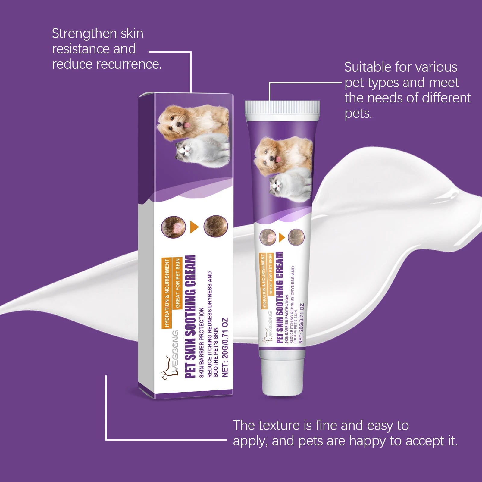 Pet Skin Soothing Itch Relief Repair Cream