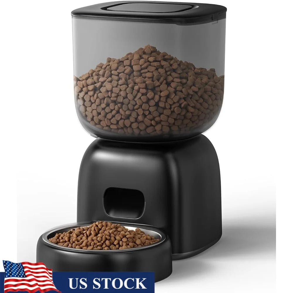 Automatic Pet Food Dispenser w/Battery Backup & Double Lock Security