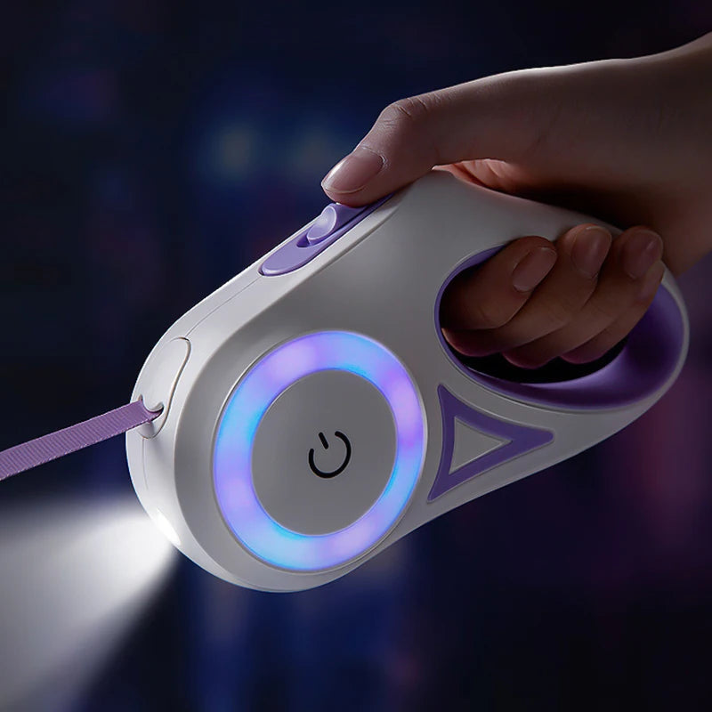 Versatile LED Retractable Lighted Leash