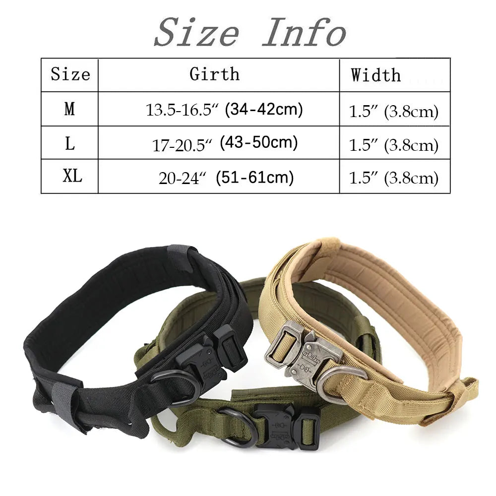 Adjustable Tactical Dog Training  Collar