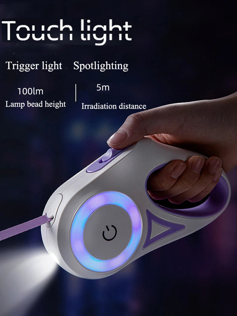 LED Luminous Automatic Retractable Dog Leash