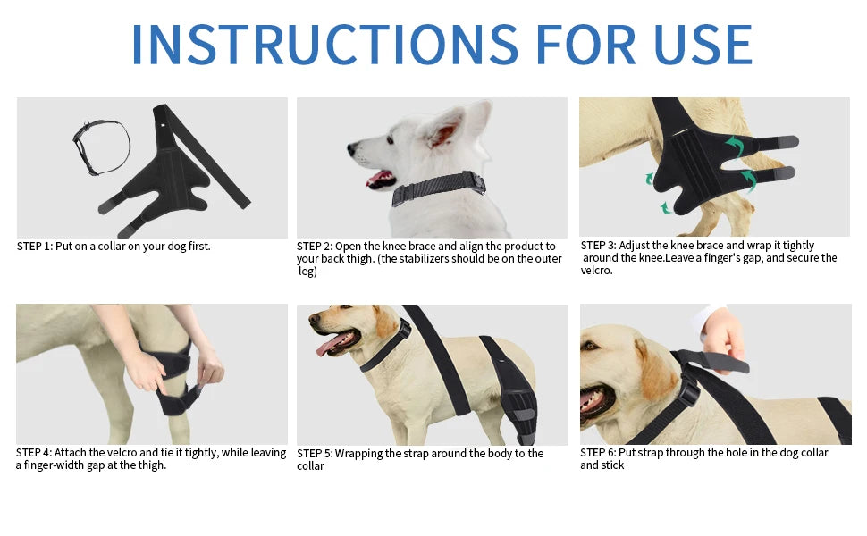 Adjustable Support Pet Knee Pads