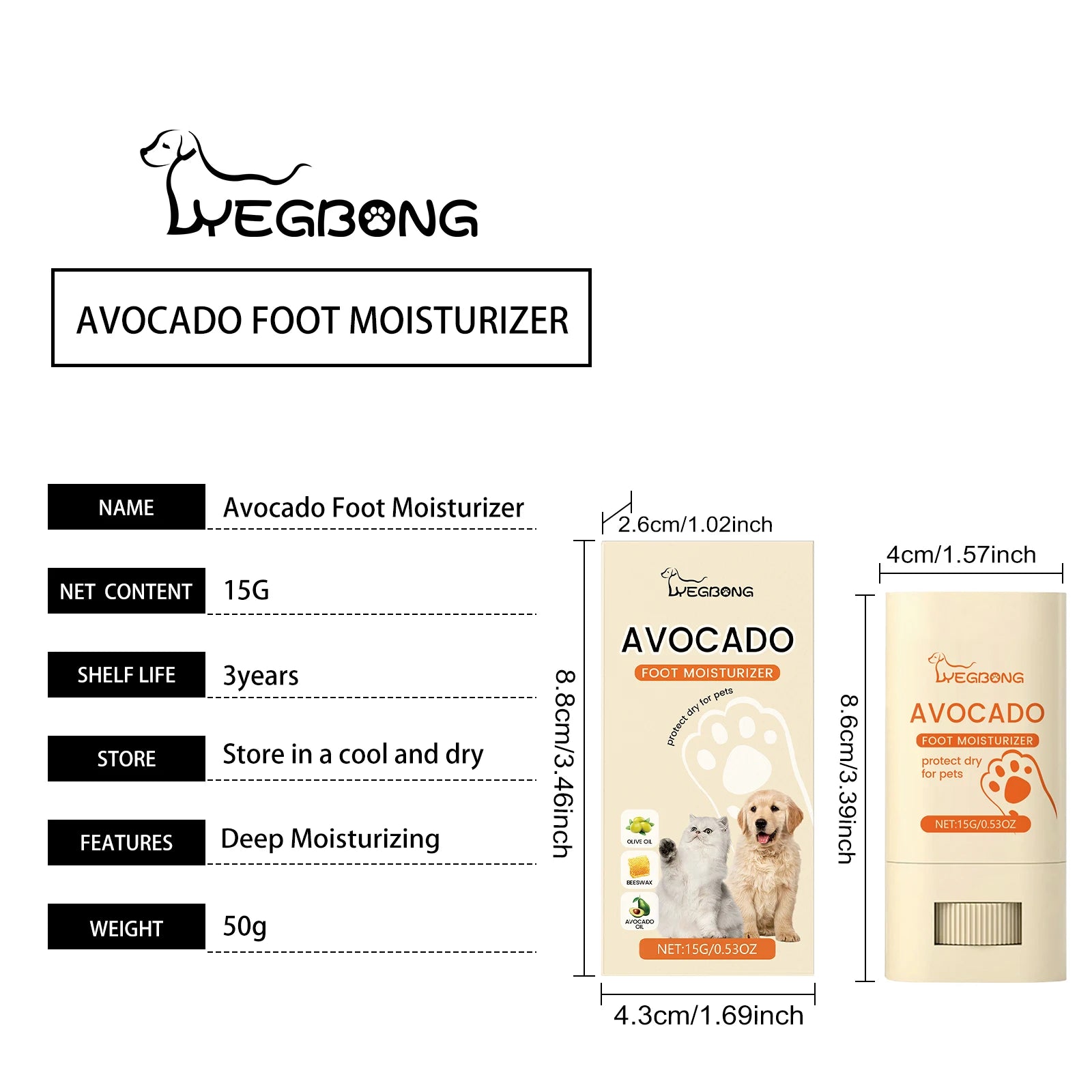 Moisturizing Pet Paw Care Balm