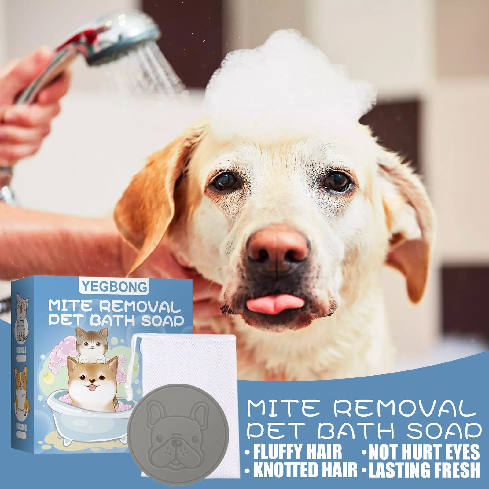 Pet Mite Removal Deodorizing Bath Soap