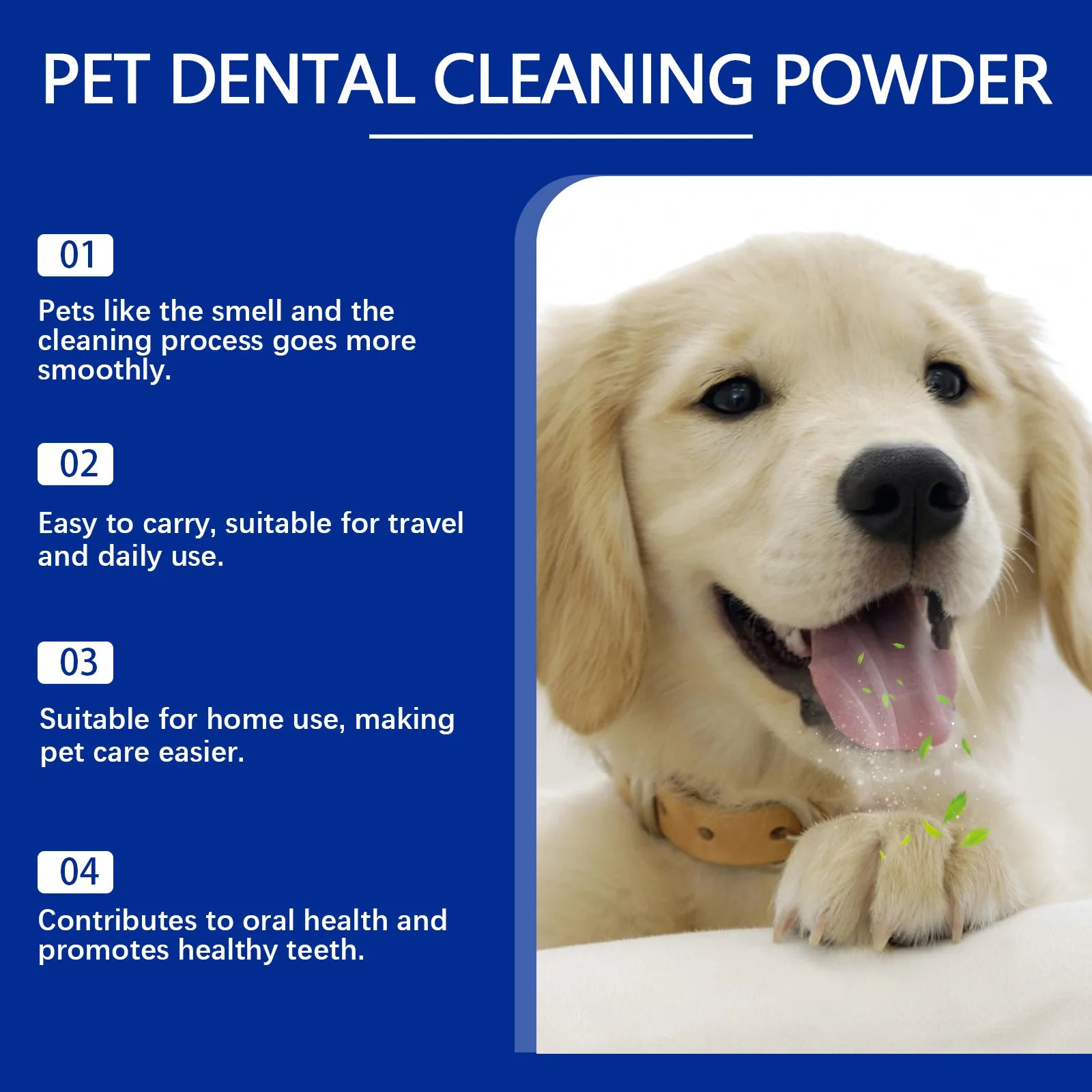 Dog Oral Hygiene Teeth Cleaning & Brightening Powder