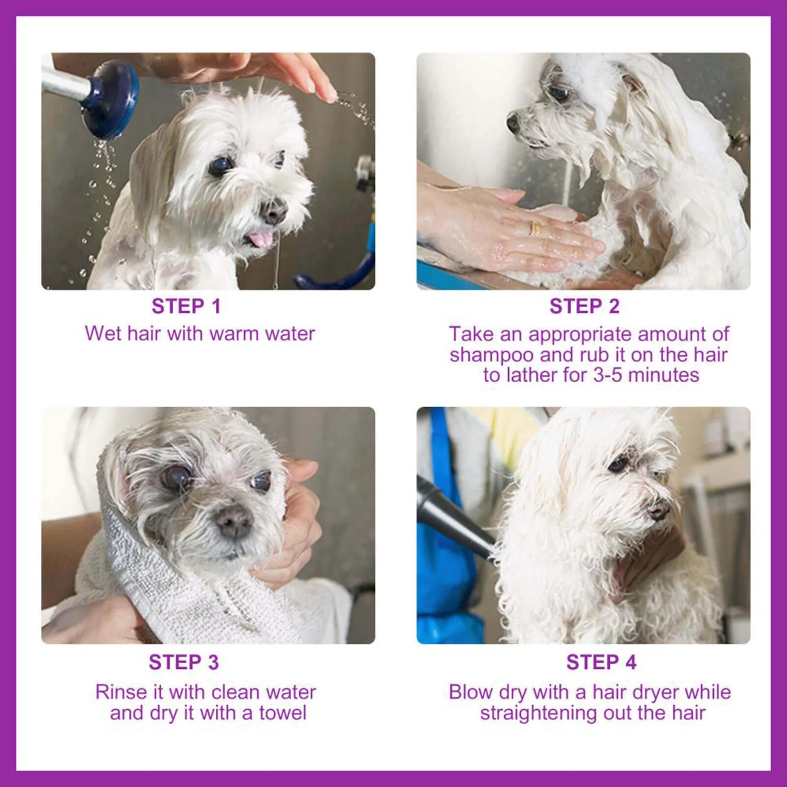 Lavender Oil PH Balanced Dry Skin Relief Pet Shampoo & Conditioner