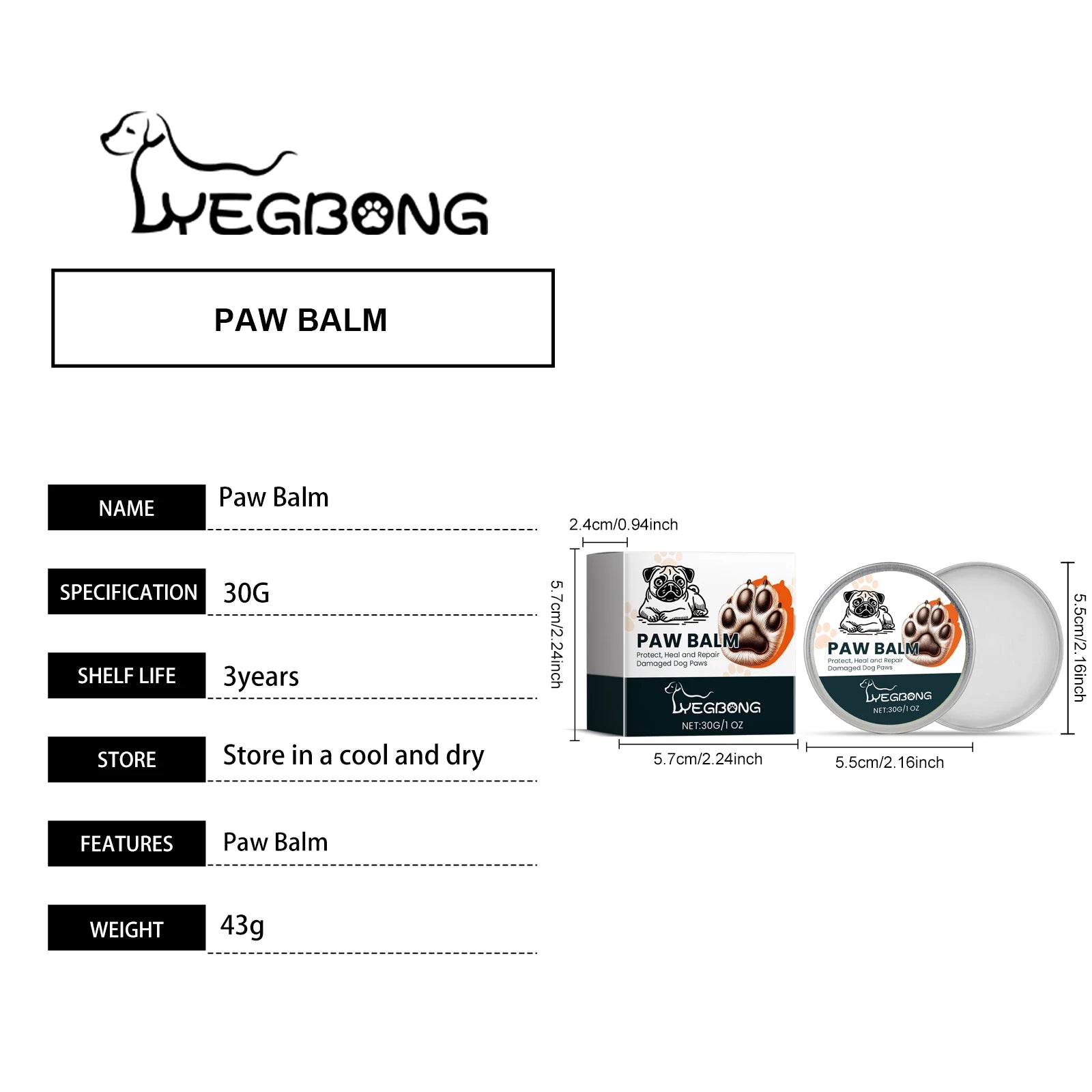 Nourishing Pet Paw Care Balm