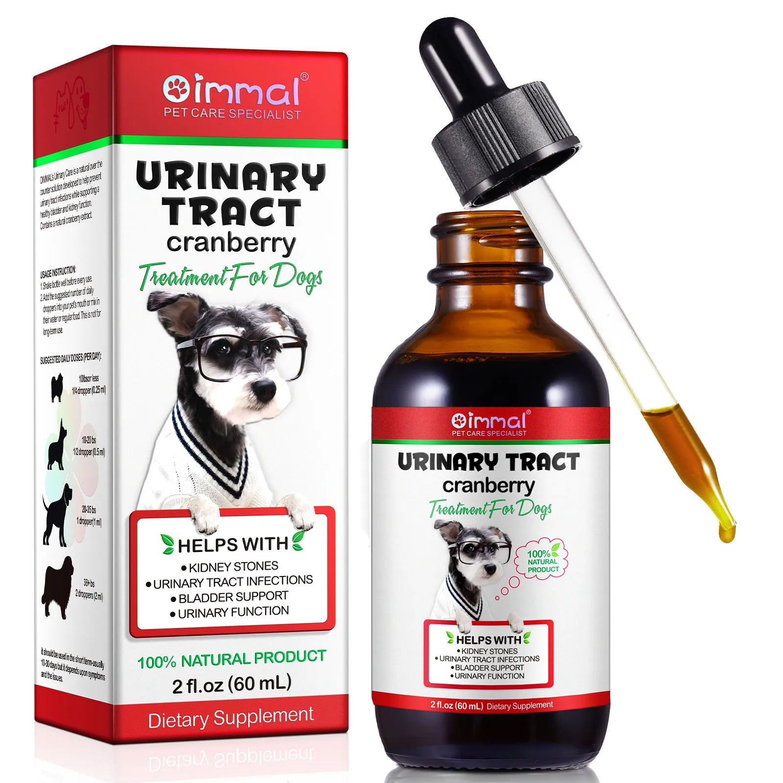Cranberry Urinary Tract & Bladder Support Dietary Drops for Dogs