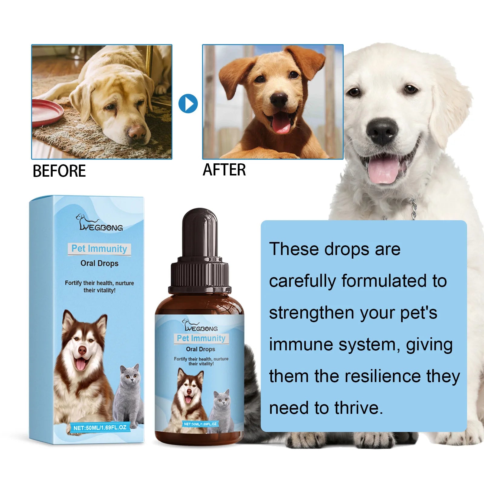 Enhanced Immunity Pet Oral Drops