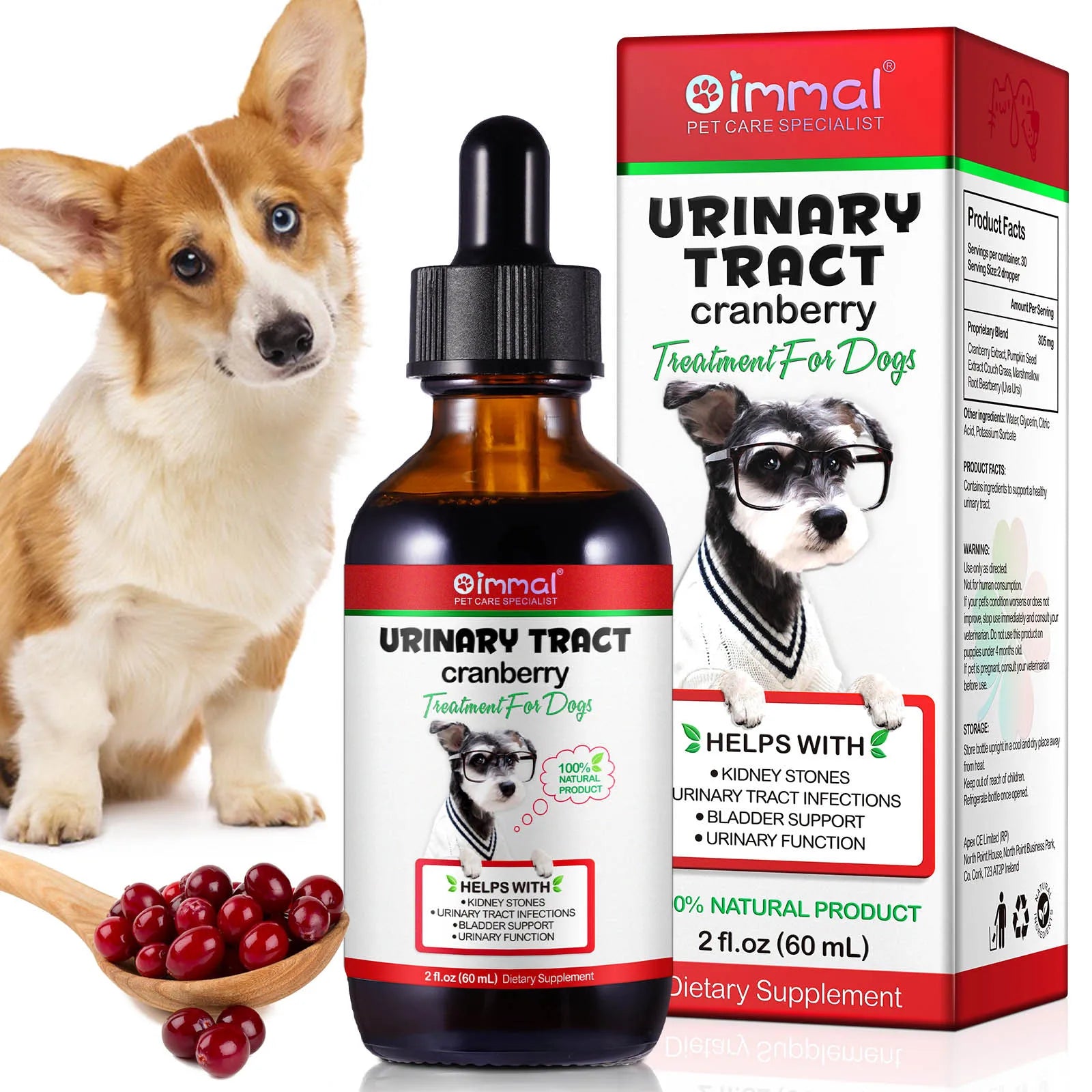 Cranberry Urinary Tract & Bladder Support Dietary Drops for Dogs