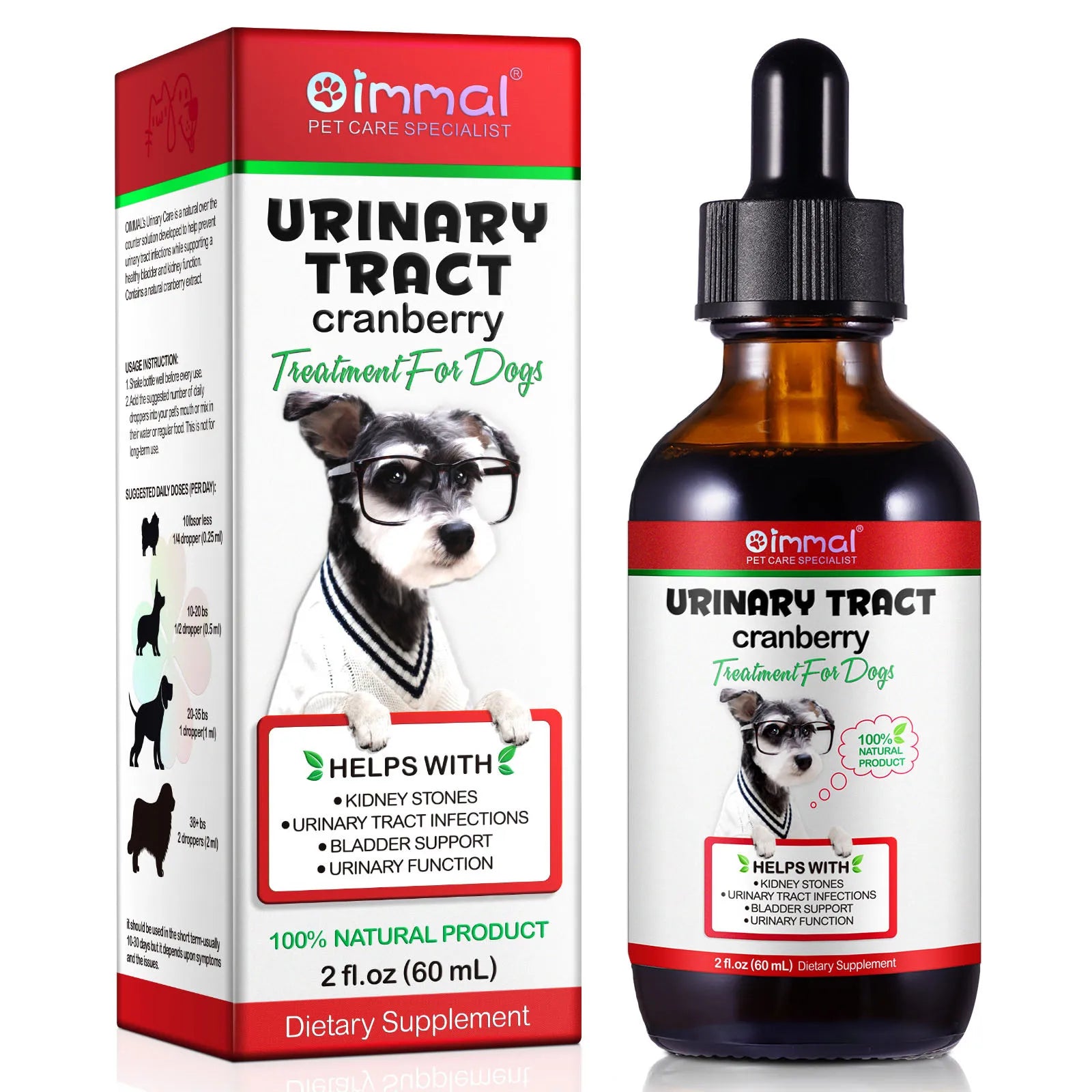 Cranberry Urinary Tract & Bladder Support Dietary Drops for Dogs