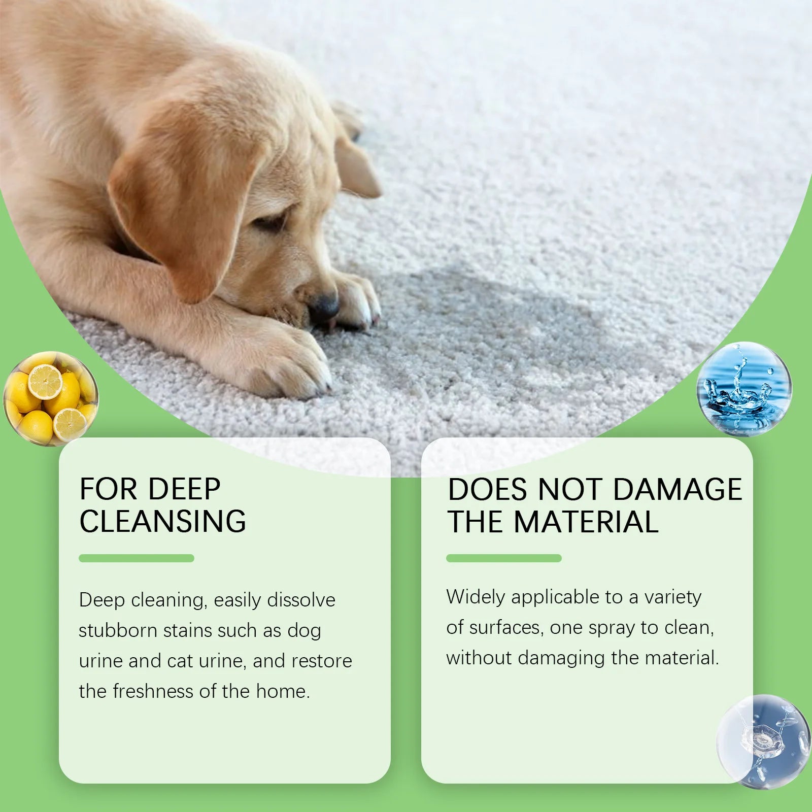 Deep Cleaning Pet Stain Remover & Odor Eliminator Spray