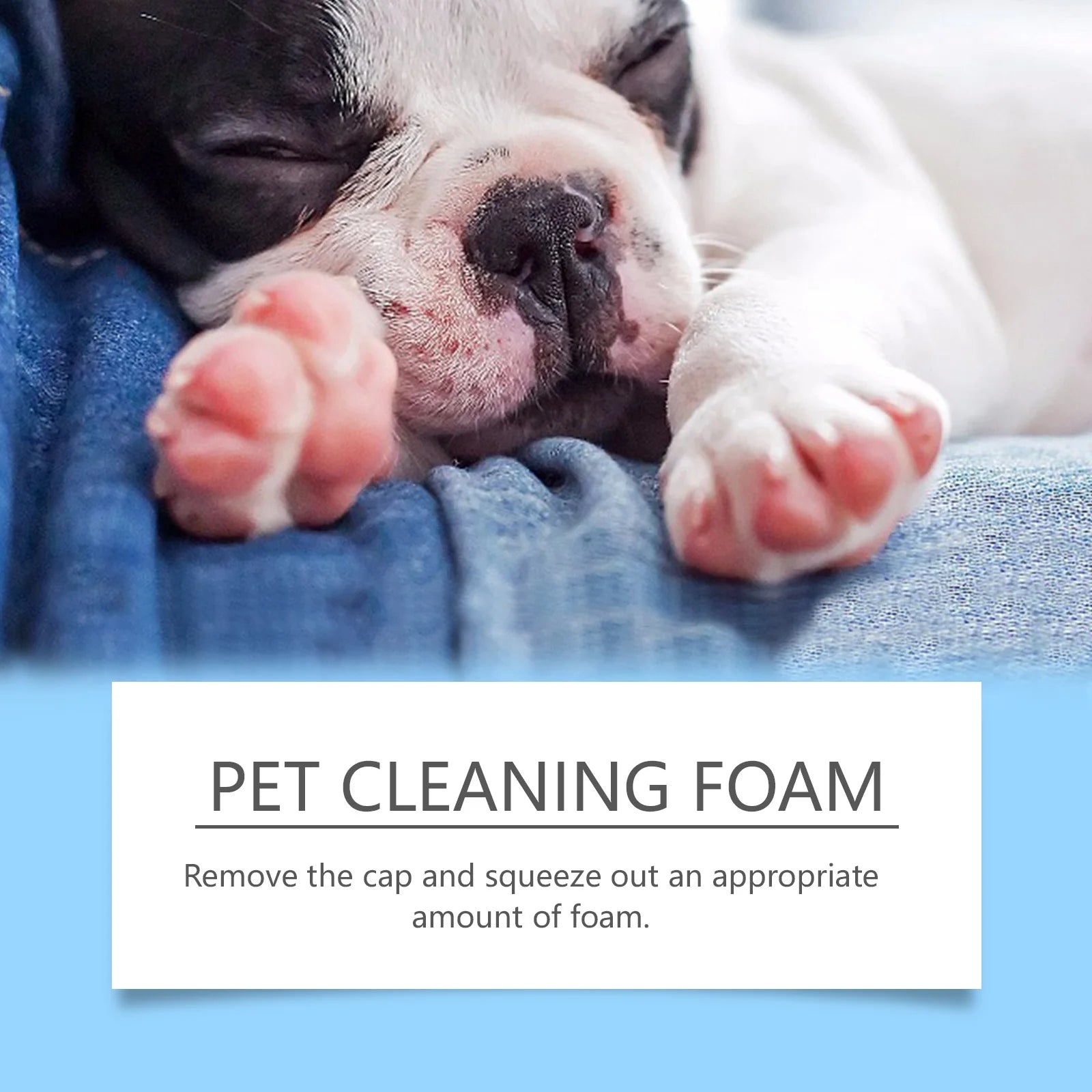 Waterless Pet Paw Nourishing Foam Mousse w/Silicone Brush