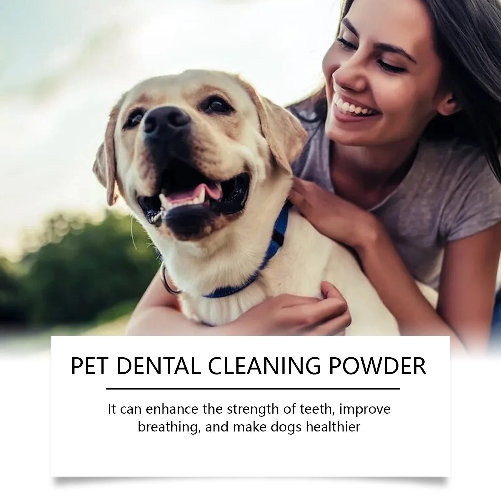 Dog Oral Hygiene Teeth Cleaning & Brightening Powder