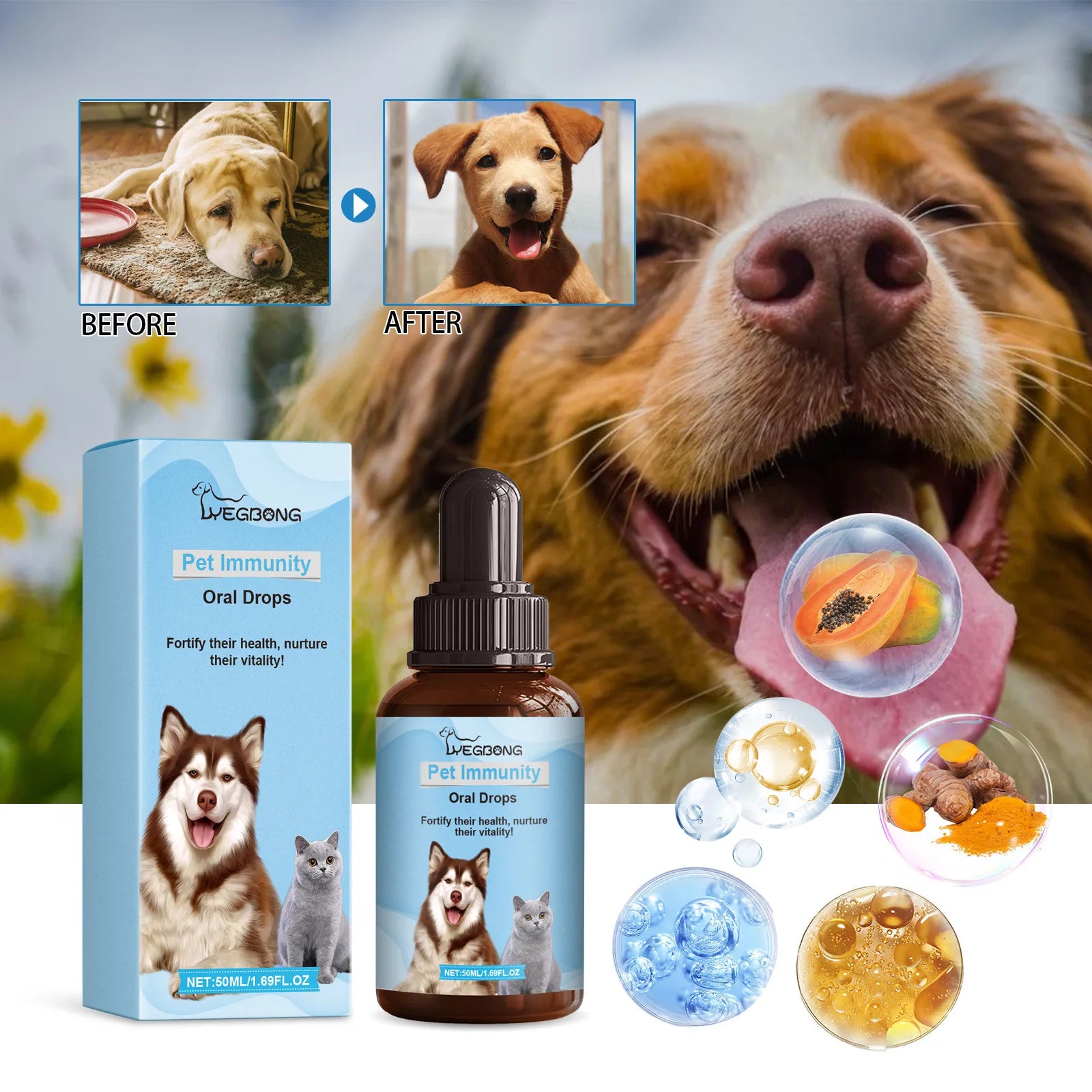 Enhanced Immunity Pet Oral Drops