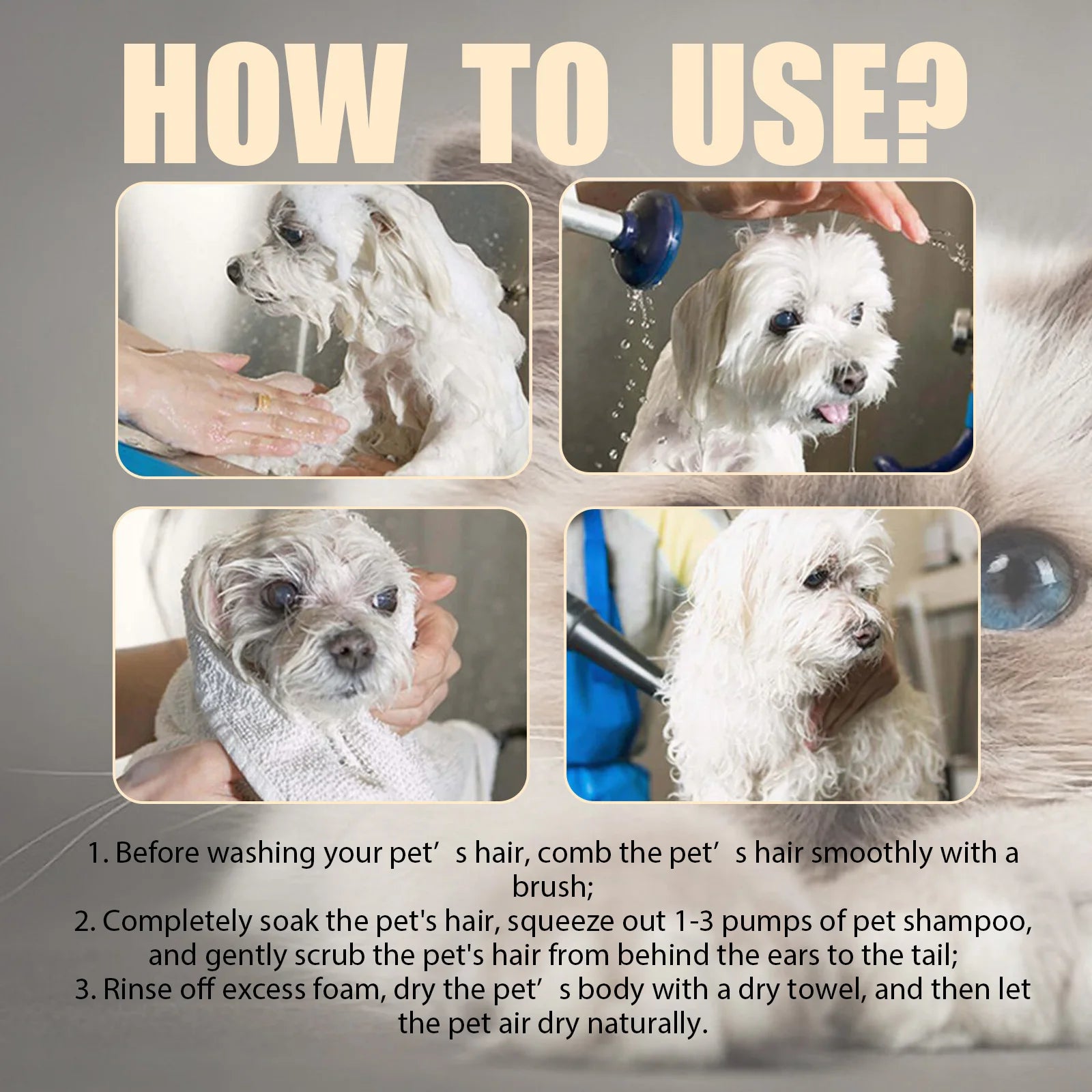 Anti-Itch Deodorant Smoothing Pet Hair Shampoo