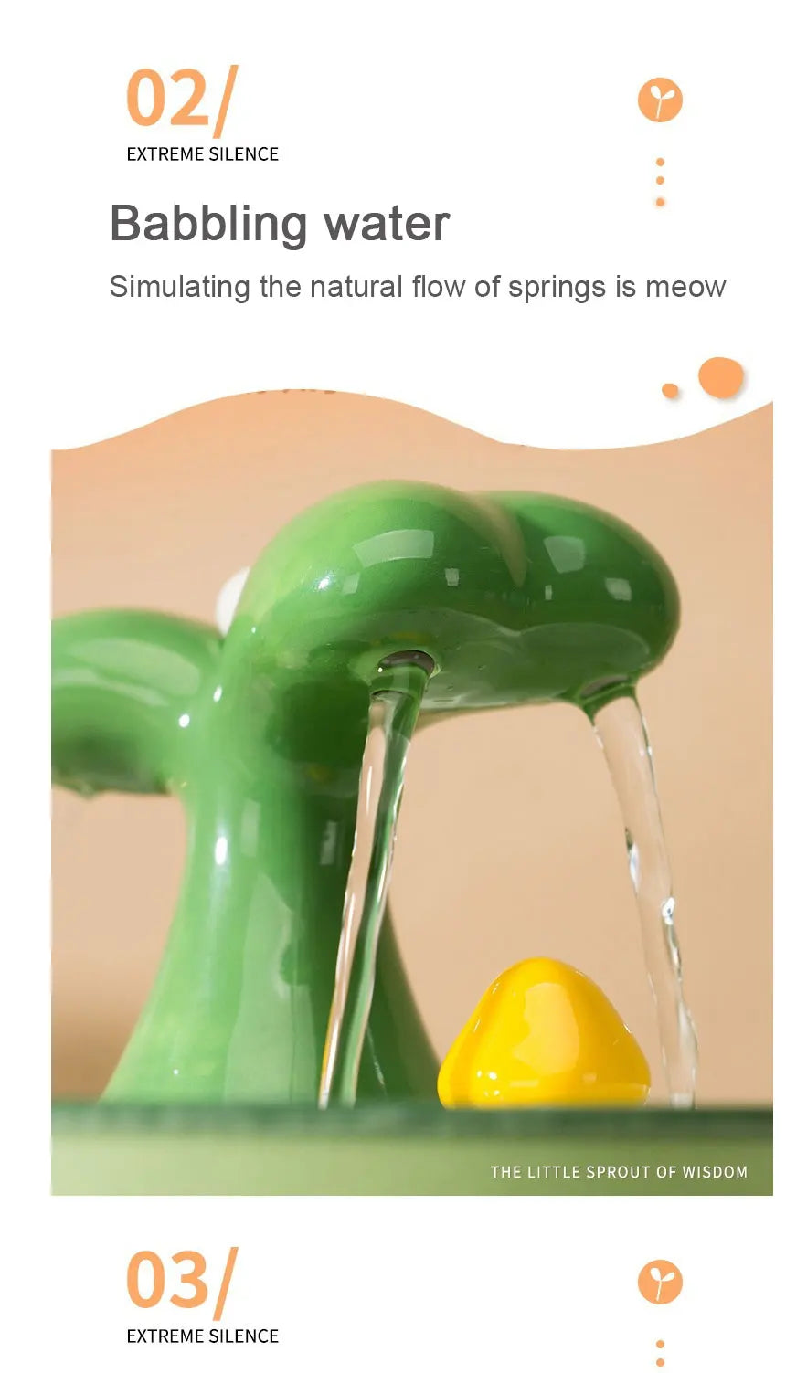 Little Sapling Ceramic Automatic Pet Water Fountain