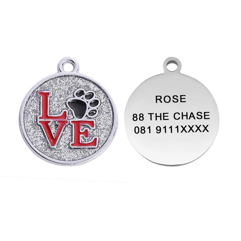 Stainless Steel Customized Pet ID Tag
