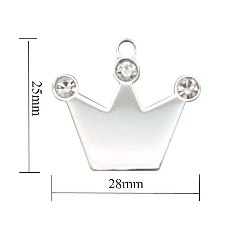 Personalized Crown Pet Collar ID Tag