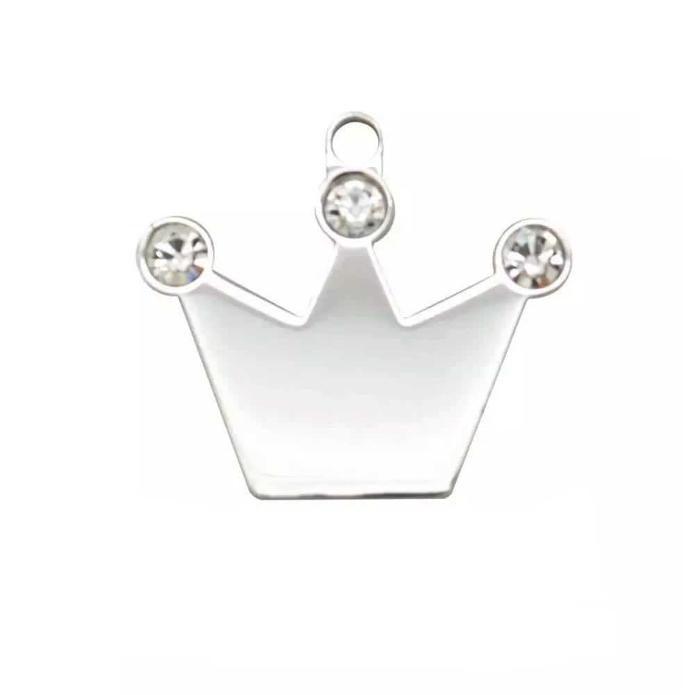 Personalized Crown Pet Collar ID Tag