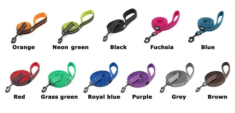 Soft Mesh Nylon Double Thick Reflective Dog Leash