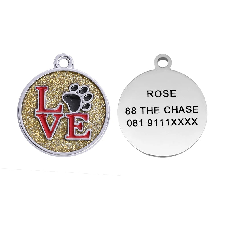 Stainless Steel Customized Pet ID Tag