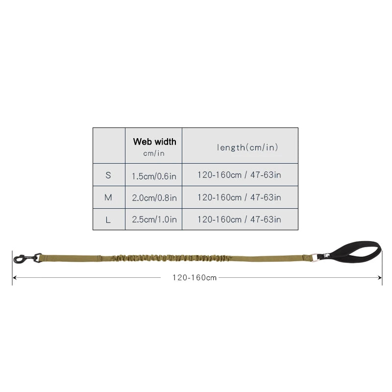 Flexible Cushioned Explosion-Proof Elastic Dog Leash