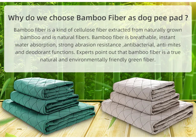 Reusable Waterproof Bamboo Pet Pee Mat
