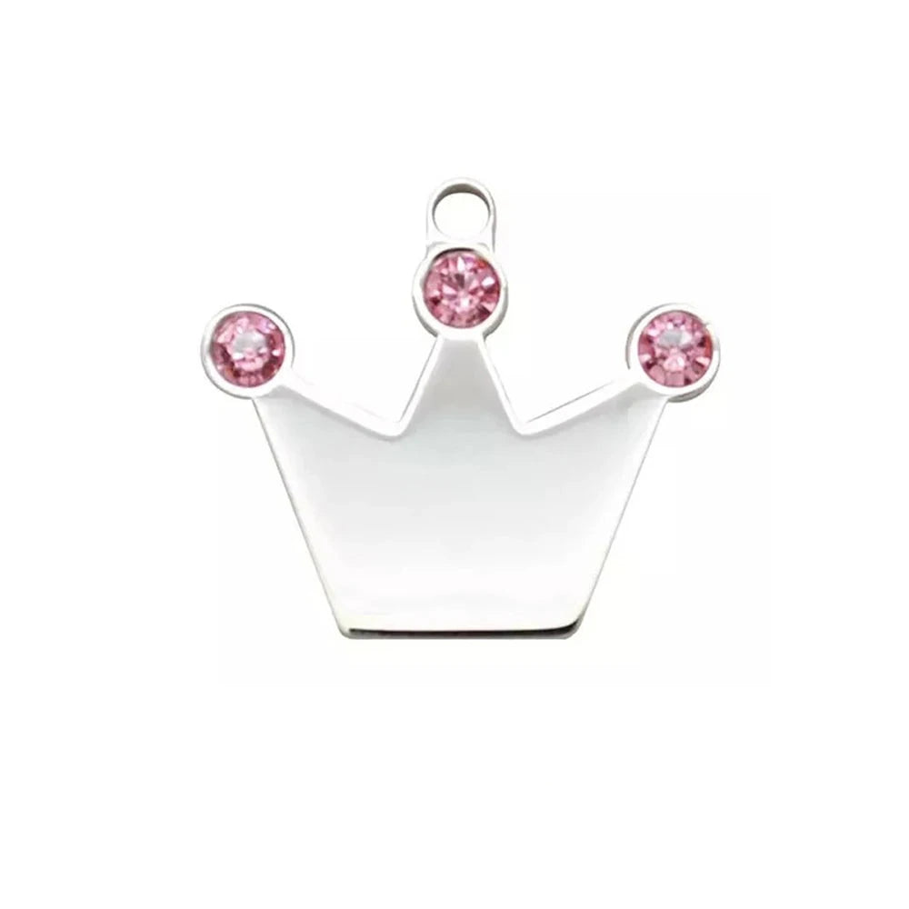 Personalized Crown Pet Collar ID Tag