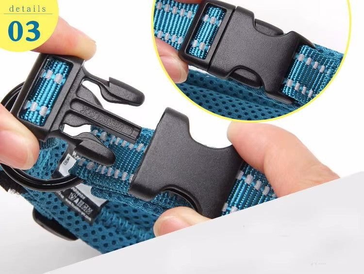 Heavy Duty Mesh-Padded 3M Reflective Dog Collar