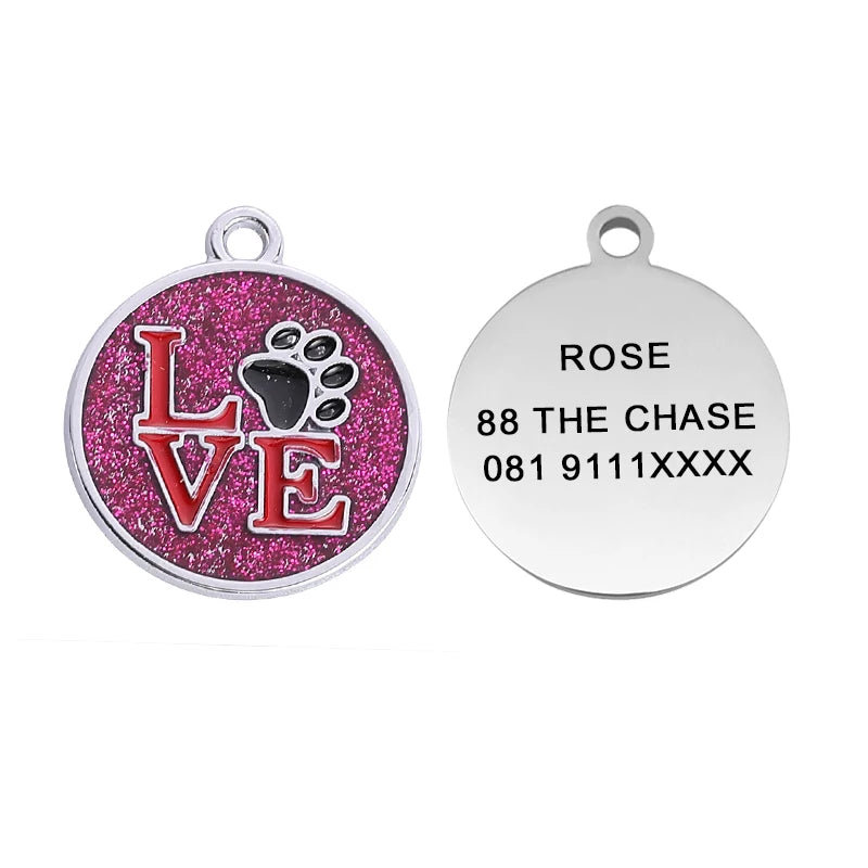 Stainless Steel Customized Pet ID Tag