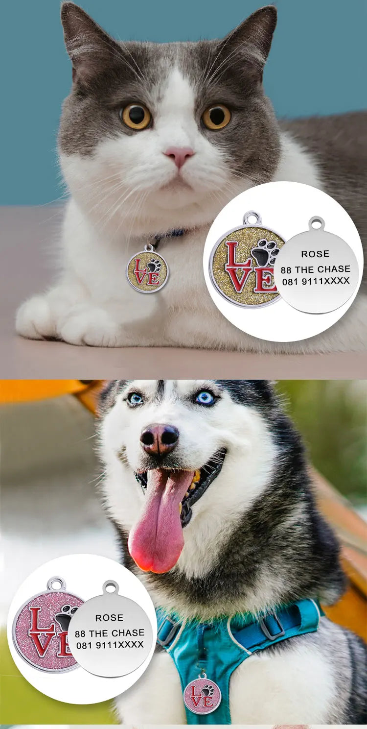 Stainless Steel Customized Pet ID Tag