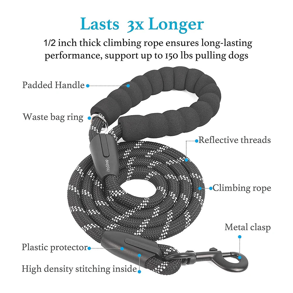 Elastic Double Head Nylon Rope Dog Leash