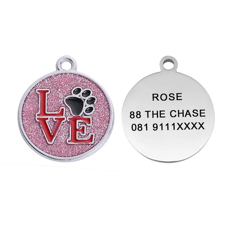 Stainless Steel Customized Pet ID Tag