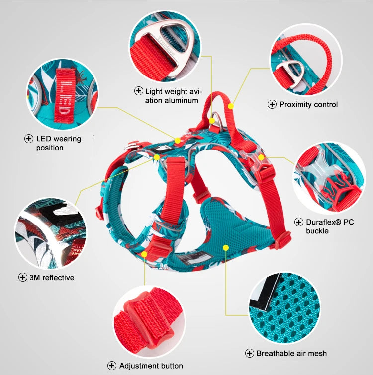 Explosion-Proof Reflective No-Pull Dog Vest Harness