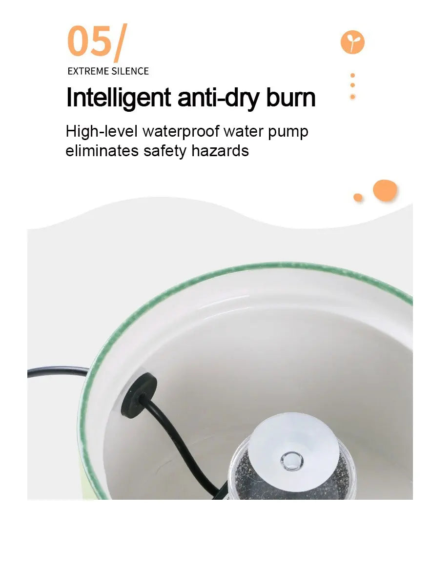 Little Sapling Ceramic Automatic Pet Water Fountain