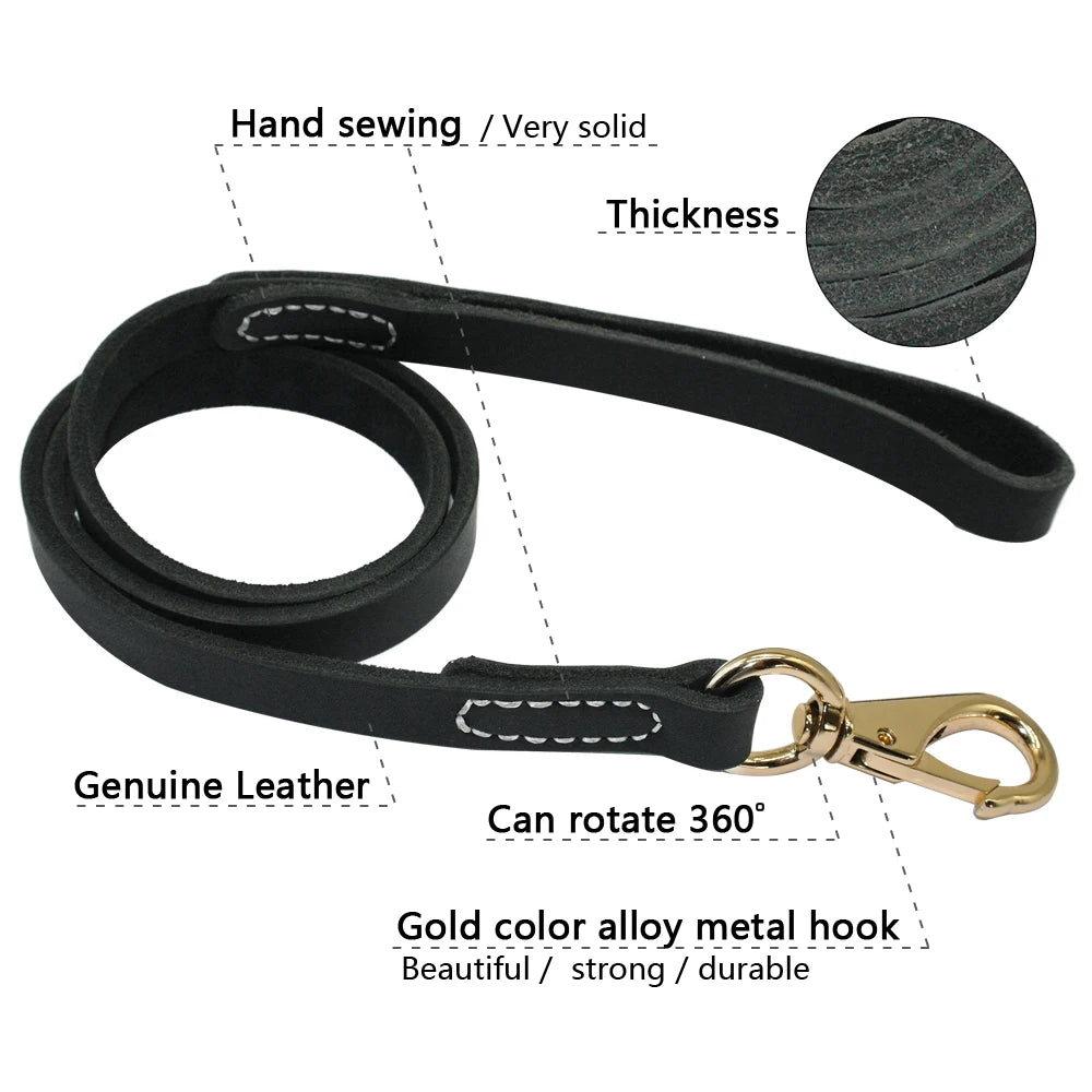 Genuine Leather Dog Leash