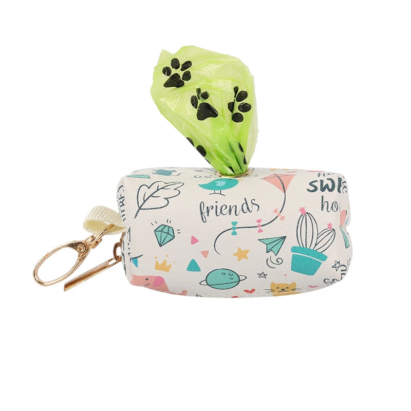 Pet Dog Poop Bag Holder Leash Attachment + Bags