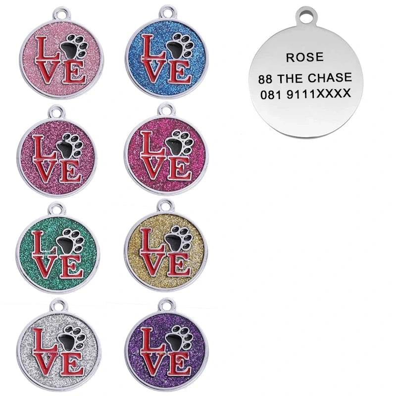 Stainless Steel Customized Pet ID Tag