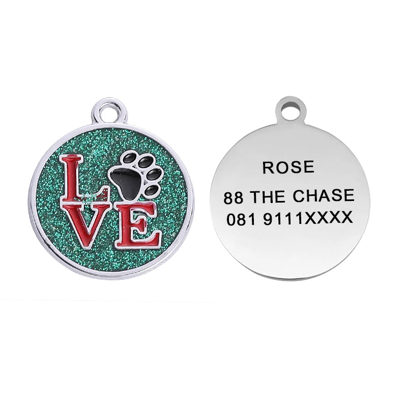 Stainless Steel Customized Pet ID Tag