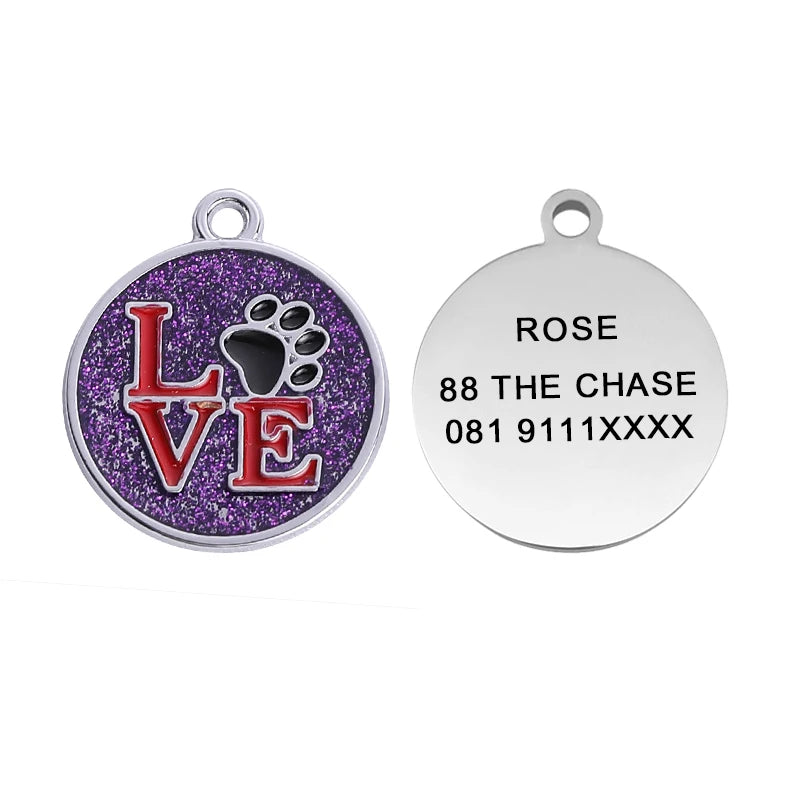 Stainless Steel Customized Pet ID Tag