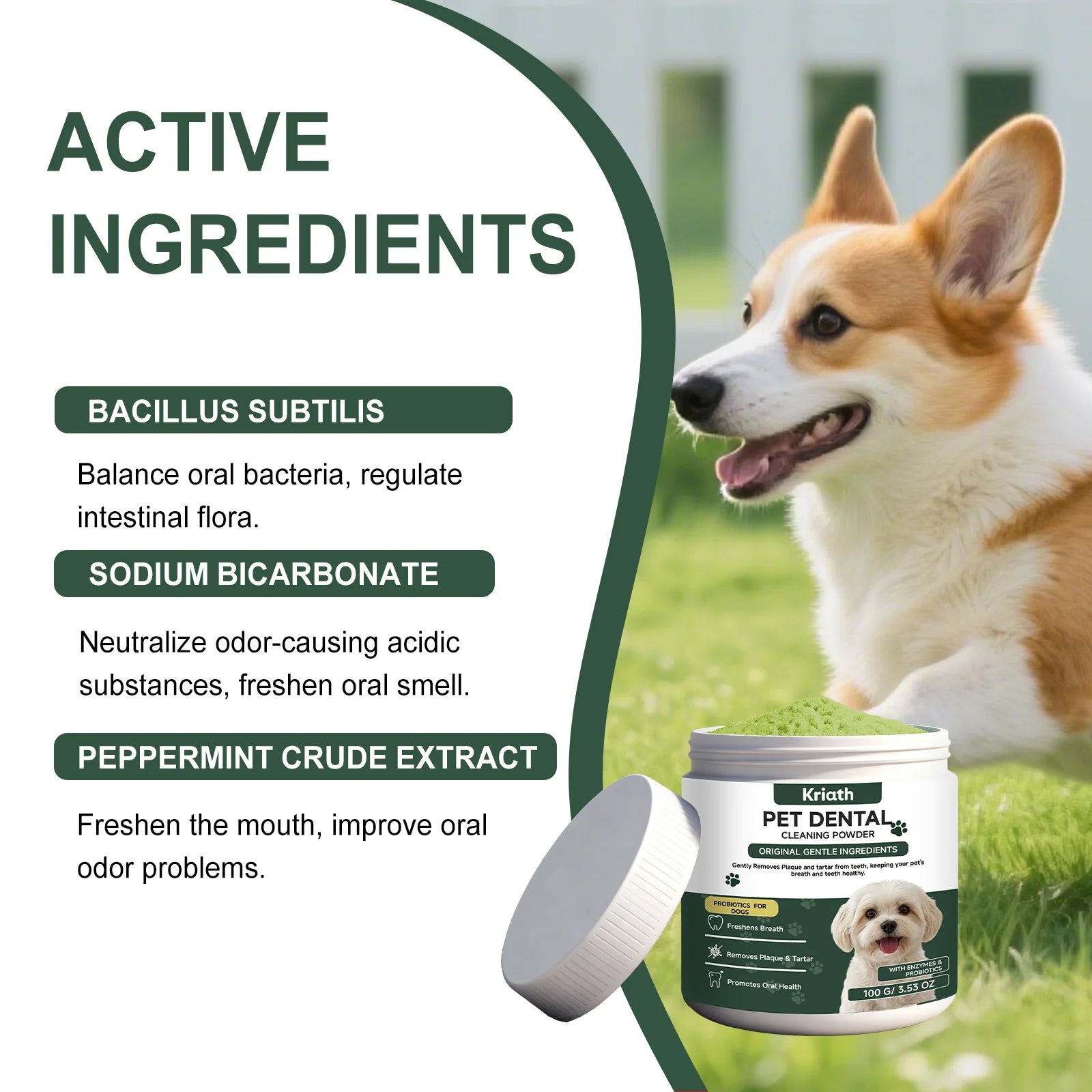 Plaque Defense Enzyme Formula Natural Pet Dental Powder