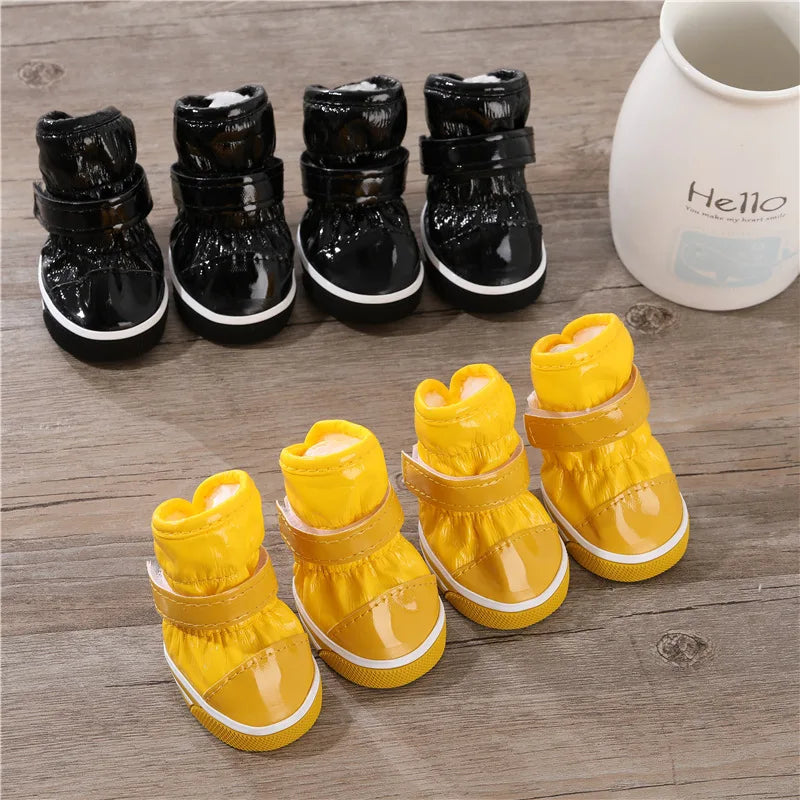 Small Pet Waterproof Warm Fleece Winter Snow Boots