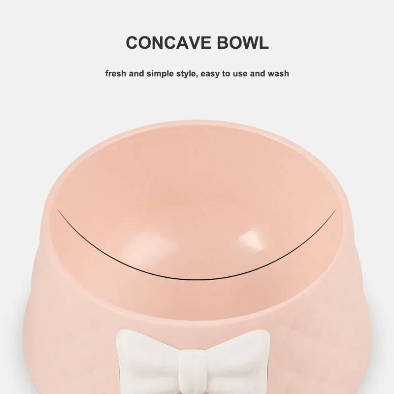 Lovely Bowknot Diamond Pattern Pet Bowl