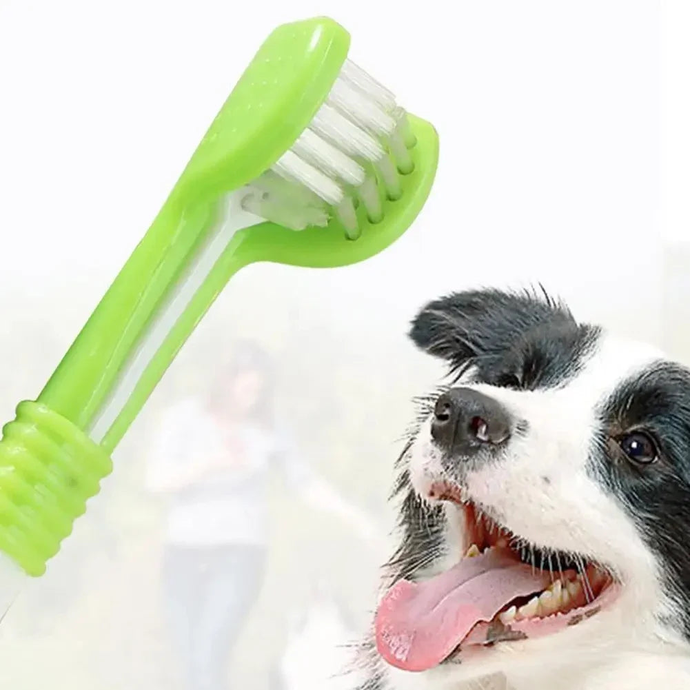 3-Sided Tartar Cleaning Pet Toothbrush